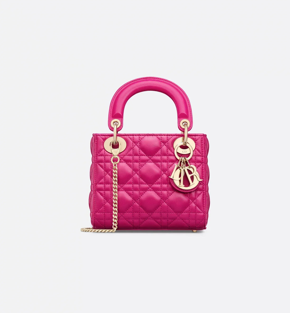 Mini Dioriviera Lady Dior Style Quilted Lambskin Handbag with Box
