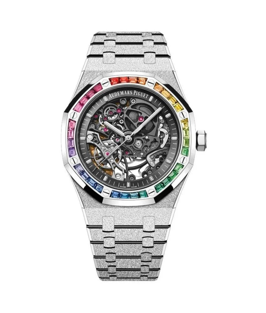 Audemars Piguet Royal Oak Frosted Gold Grey Dial Luxury Watch