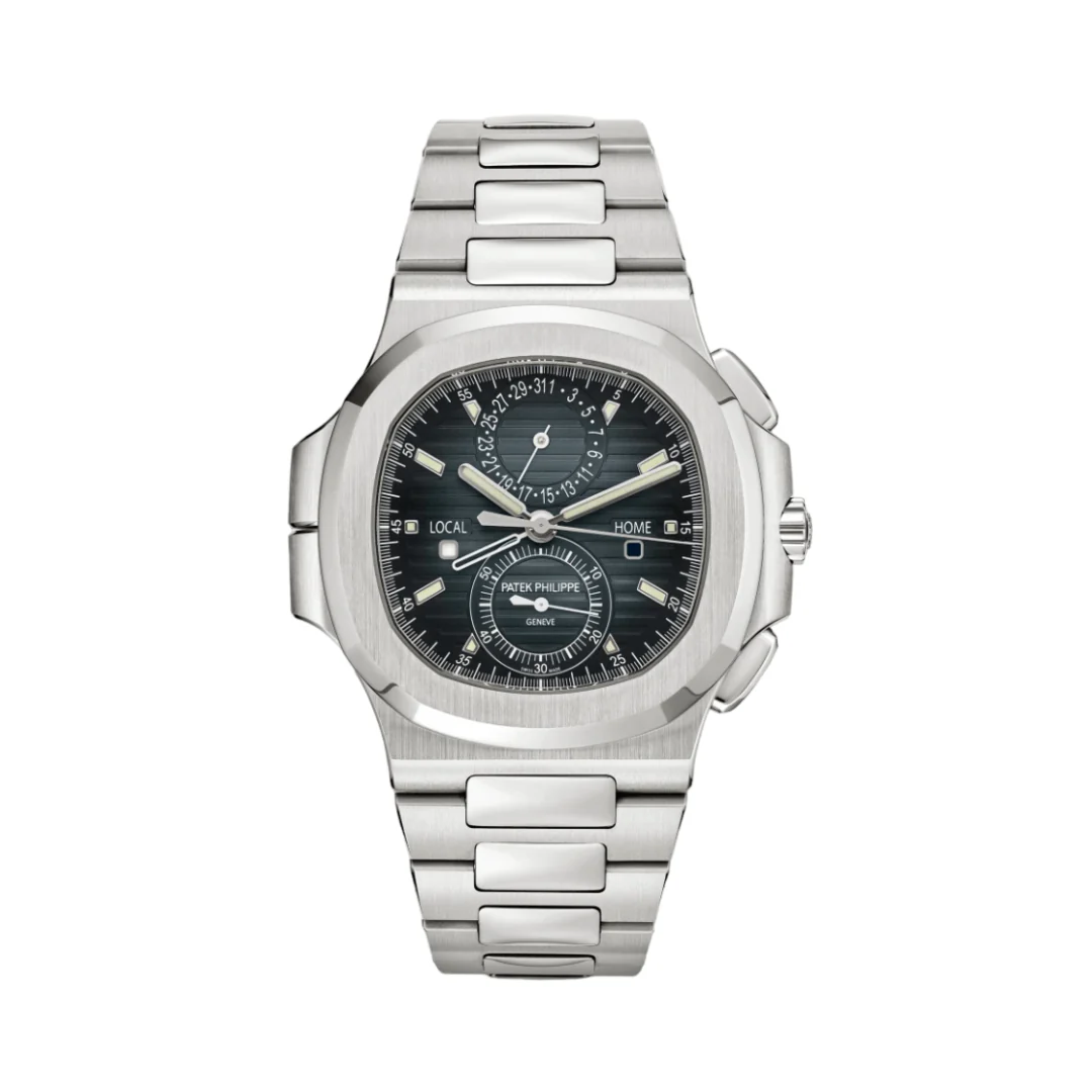 Patek Philippe Nautilus Style Watch with Sunburst Blue Dial