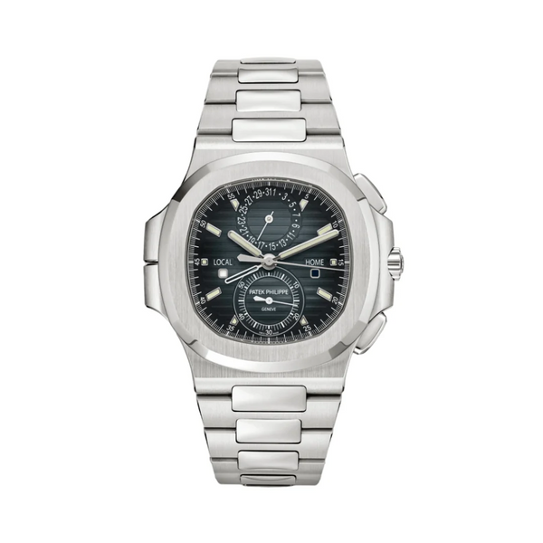 Patek Philippe Nautilus Style Watch with Sunburst Blue Dial