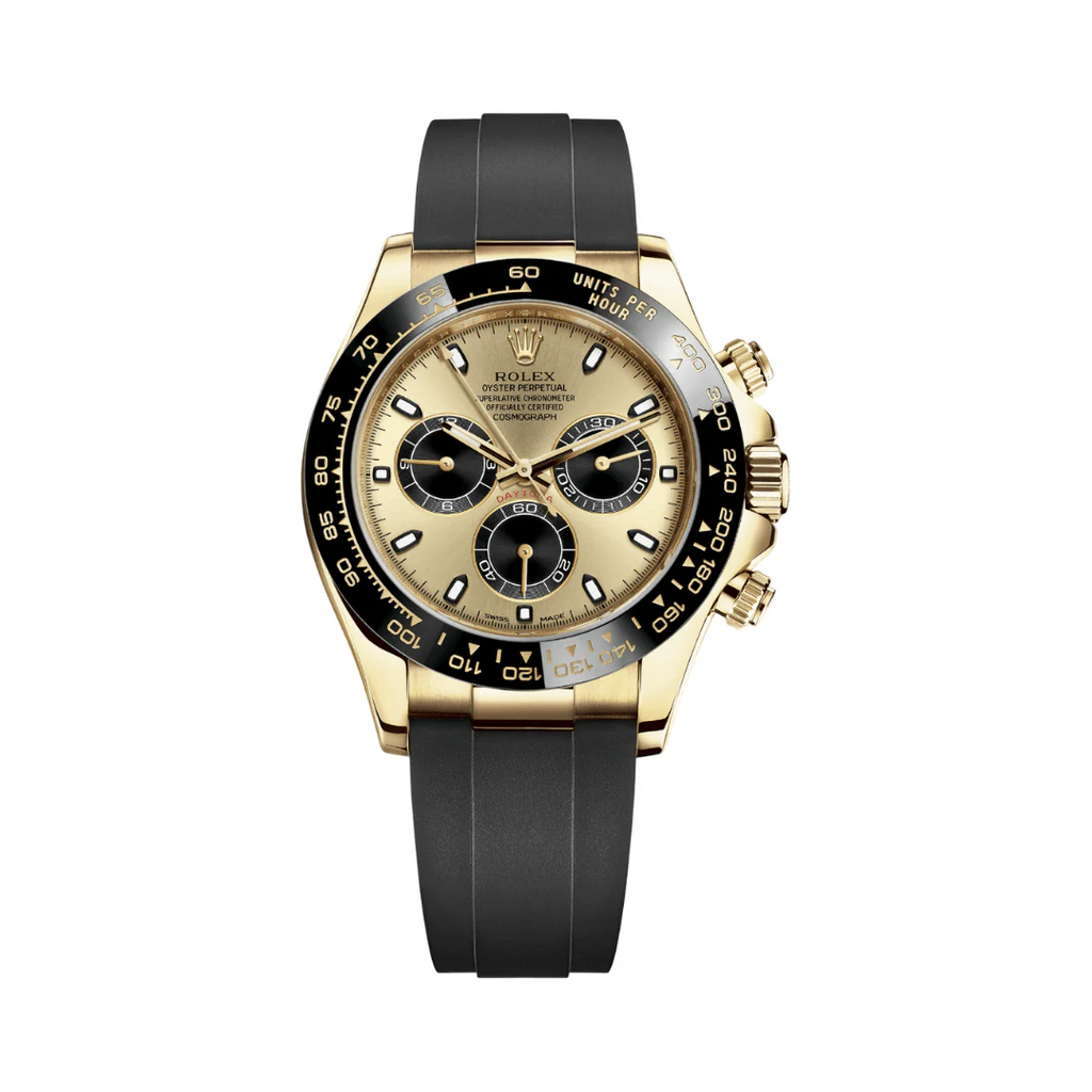 Rolex Daytona 116518LN Gold Champagne Black Dial Men's Luxury Watch