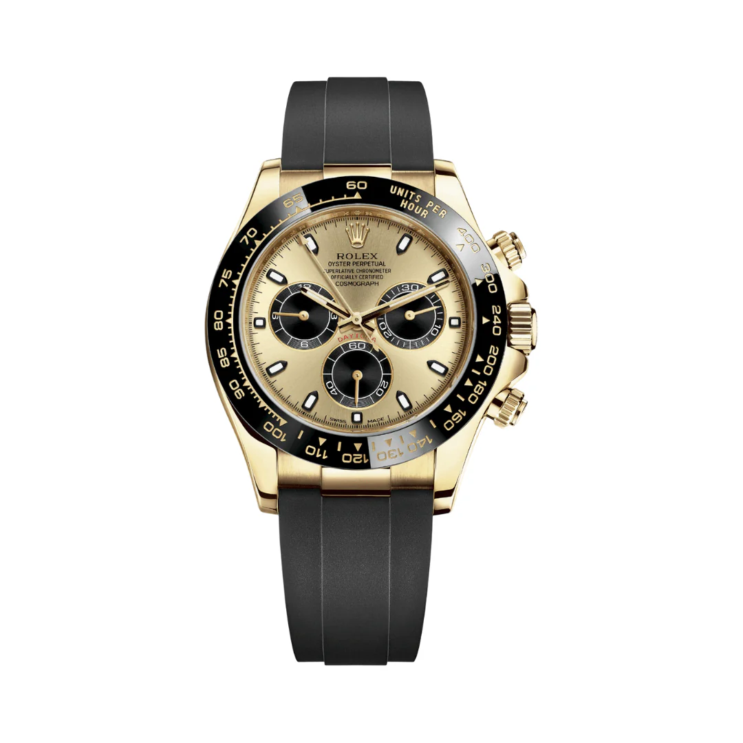 Rolex Daytona 116518LN Gold Champagne Black Dial Men's Luxury Watch
