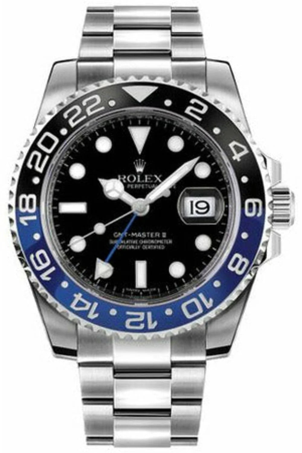 Rolex GMT-Master II Batman Stainless Steel Automatic Luxury Watch