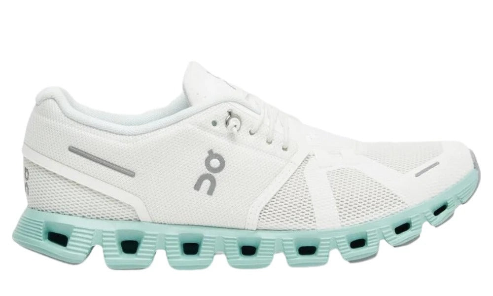 On Running Cloud 5 Women's Lightweight Breathable White Trainers