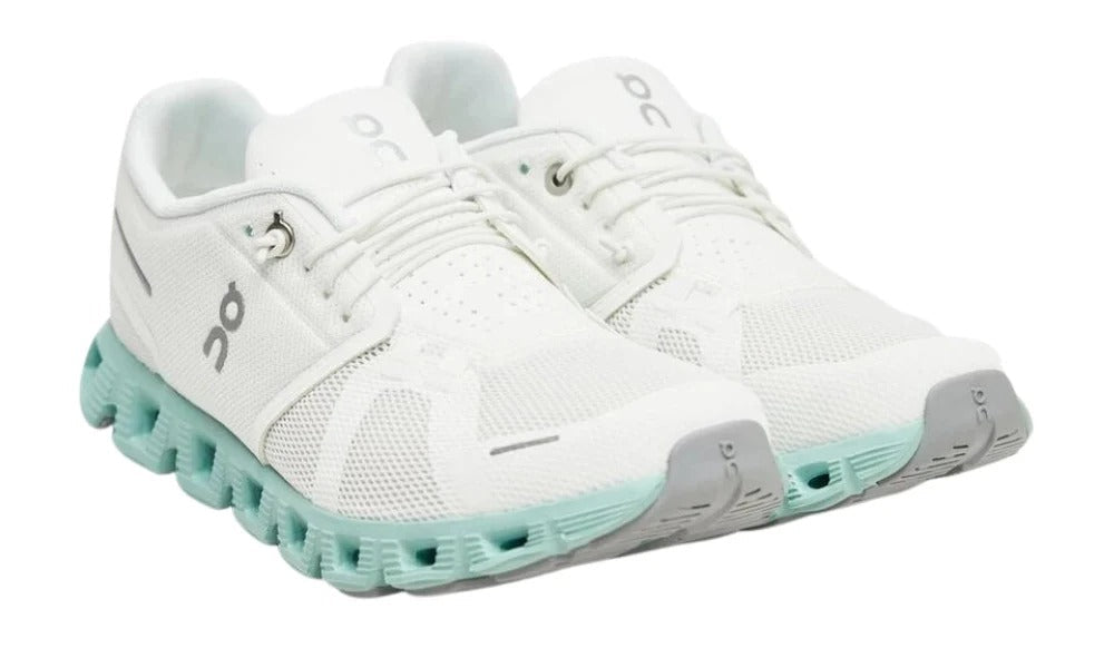 On Running Cloud 5 Women's Lightweight Breathable White Trainers