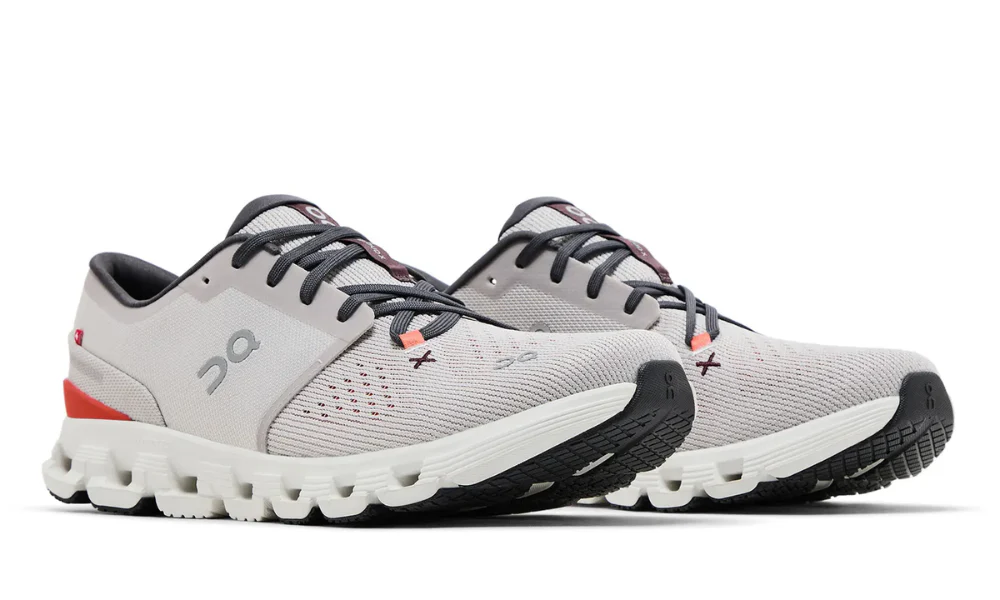 On Cloud X 4 Silver Flame Lightweight Agile Training Running Shoes