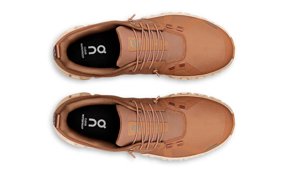 On Cloud 6 Waterproof Running Shoes in Sandstone Blonde Performance