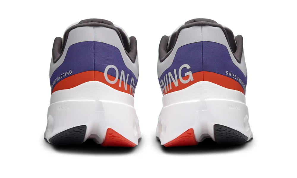 On Cloudsurfer Next Lightweight Running Shoes in Indigo and Flame