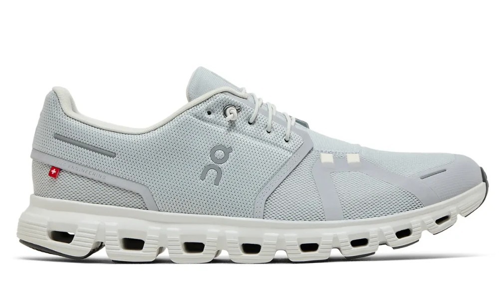 On Cloud 6 Glacier White Lightweight All-Day Comfort Running Shoes