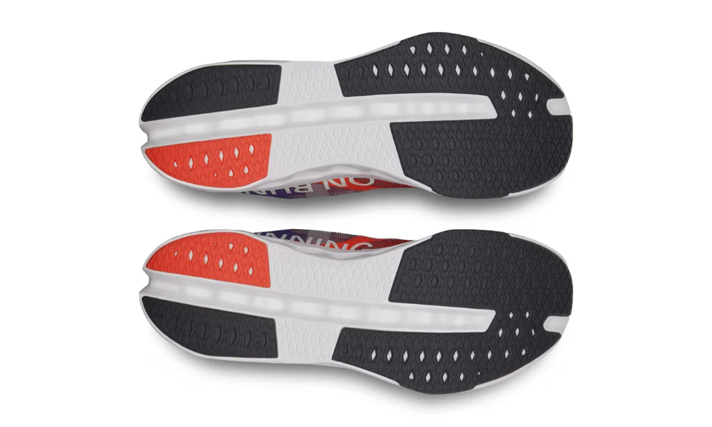 On Cloudsurfer Next Lightweight Running Shoes in Indigo and Flame