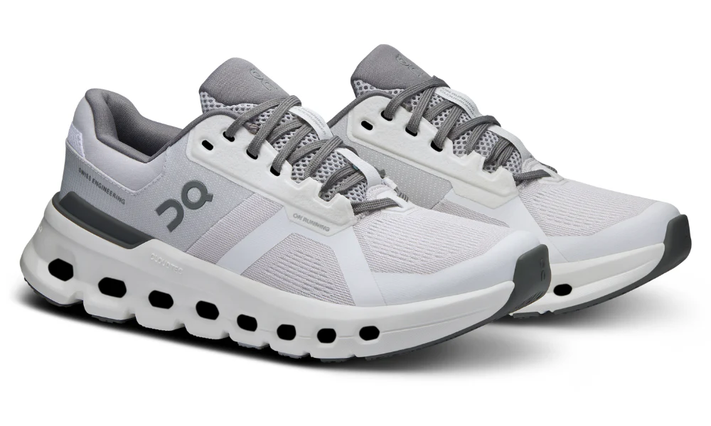 On Running Cloudrunner 2 Supportive Cushioning Road Running Shoes Frost White