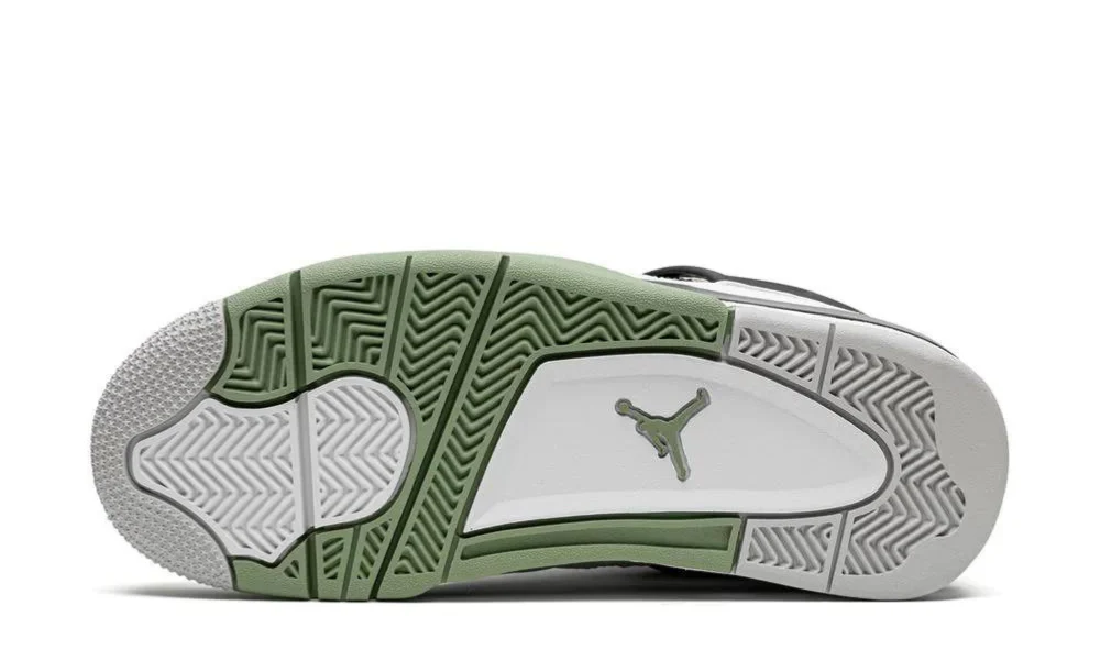 Nike Air Jordan 4 Oil Green Retro Sneakers Seafoam White