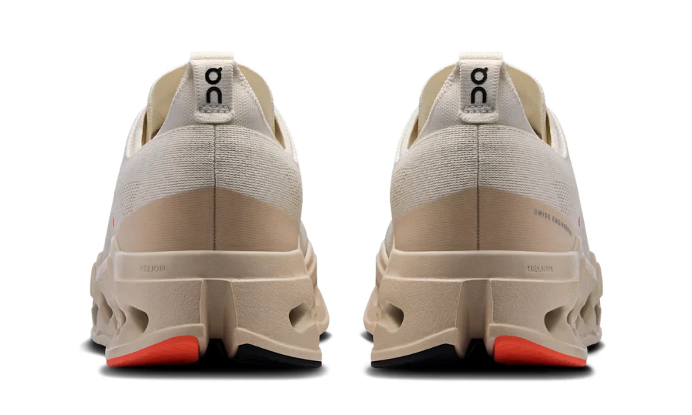 On Cloudsurfer Max Ivory Salmon Maximum Cushioning Smooth Running Shoes