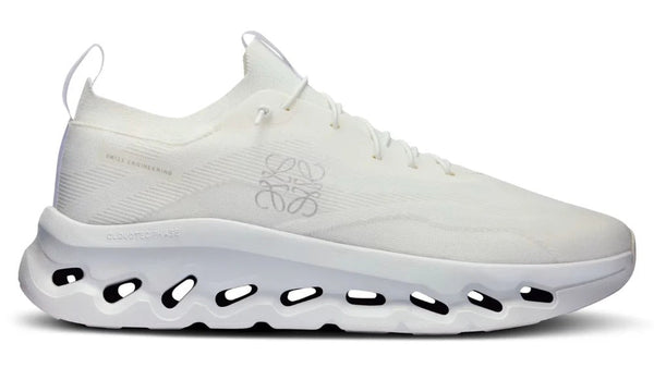 Loewe x On Running Cloudtilt All White Mesh Athletic Sneakers