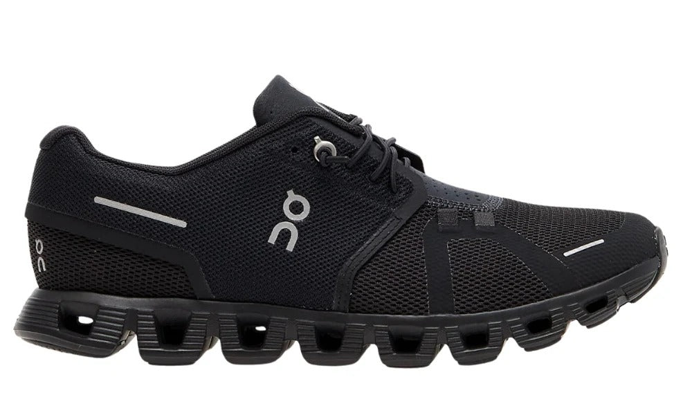 On Cloud 5 Black Lightweight Swiss Engineered Running Shoes