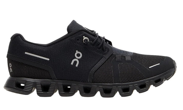 On Cloud 5 Black Lightweight Swiss Engineered Running Shoes