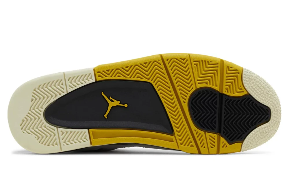 Nike Air Jordan 4 Retro Vivid Sulfur White Leather Sneakers