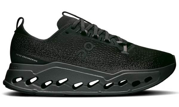 On Cloudsurfer Max Running Shoes in Black and Eclipse