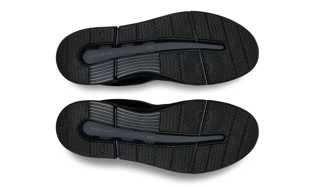 On Running The Roger Advantage All Black Casual Tennis Sneakers