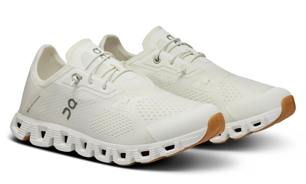 On Cloud 5 Coast Lightweight Packable Travel Shoes Undyed White