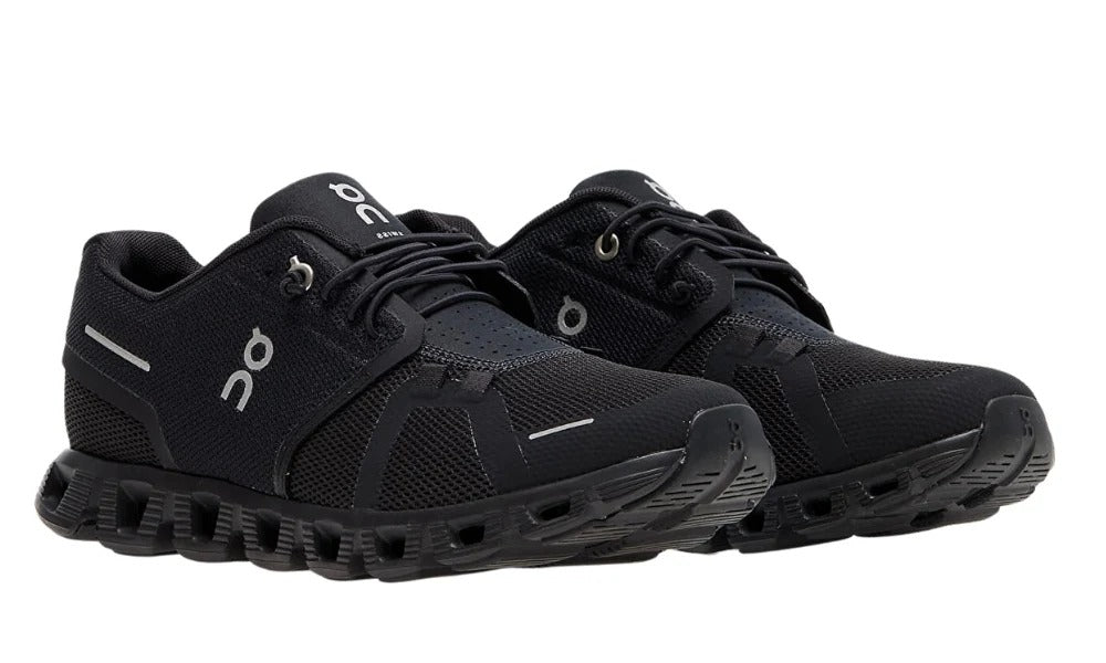 On Cloud 5 Black Lightweight Swiss Engineered Running Shoes