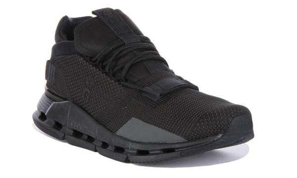 On Cloudnova Black Lightweight Urban Walking and Running Shoes