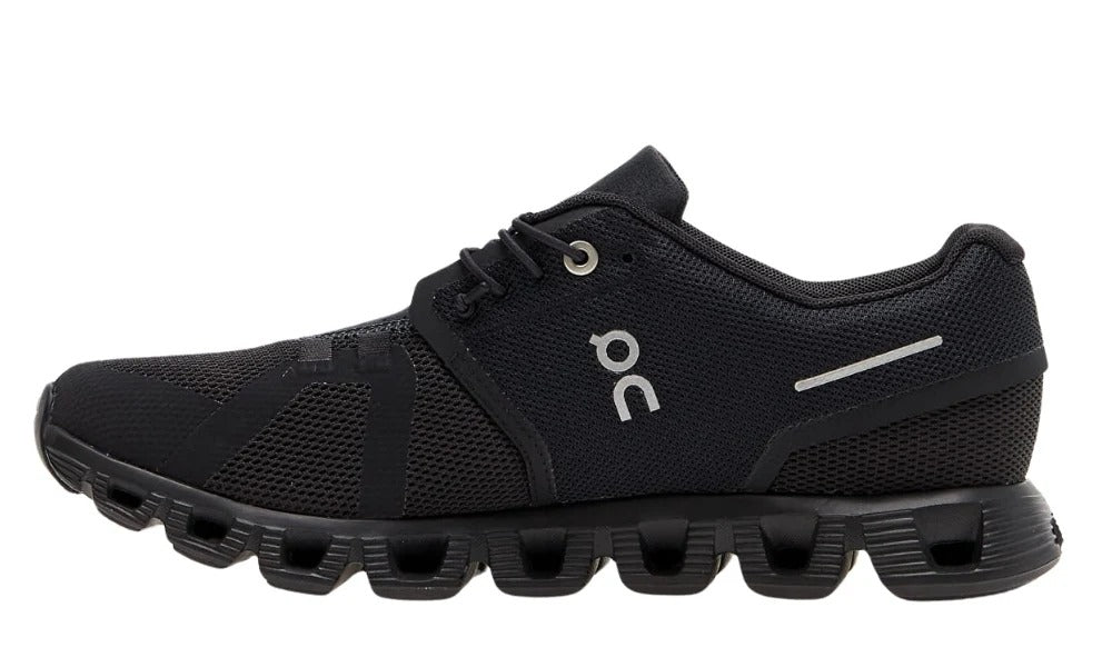 On Cloud 5 Black Lightweight Swiss Engineered Running Shoes