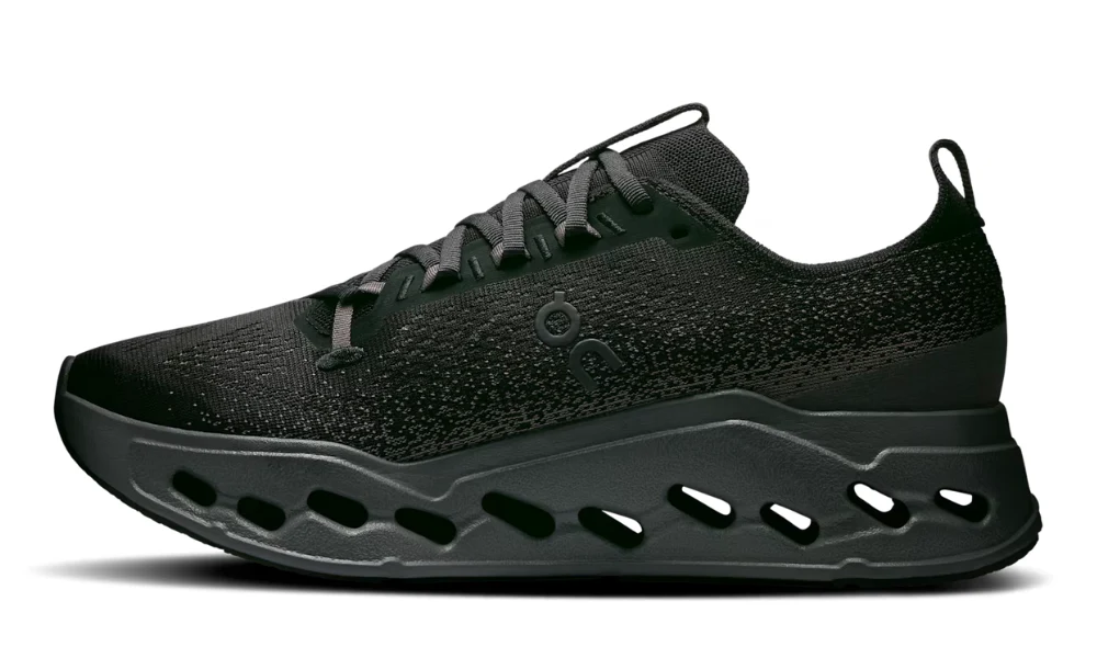On Cloudsurfer Max Running Shoes in Black and Eclipse