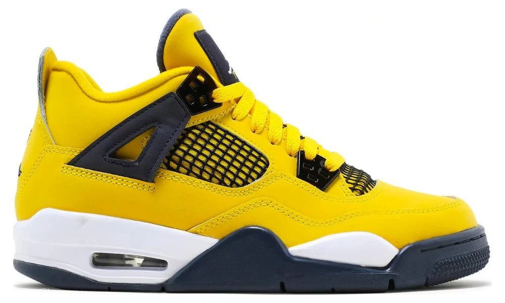 Nike Air Jordan 4 Retro Lightning Yellow Basketball Sneakers