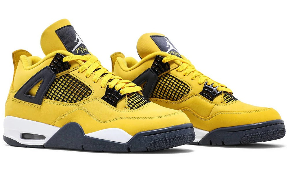 Nike Air Jordan 4 Retro Lightning Yellow Basketball Sneakers