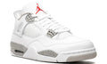 Nike Air Jordan 4 Retro White Oreo Premium Leather Basketball Sneakers