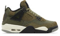 Air Jordan 4 Retro SE Craft Olive Green Suede Sneakers