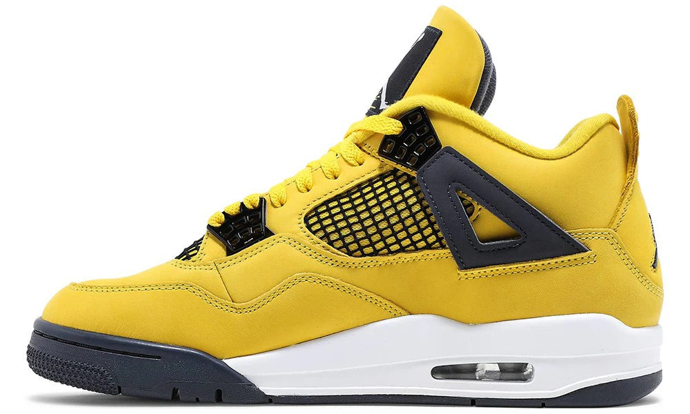Nike Air Jordan 4 Retro Lightning Yellow Basketball Sneakers