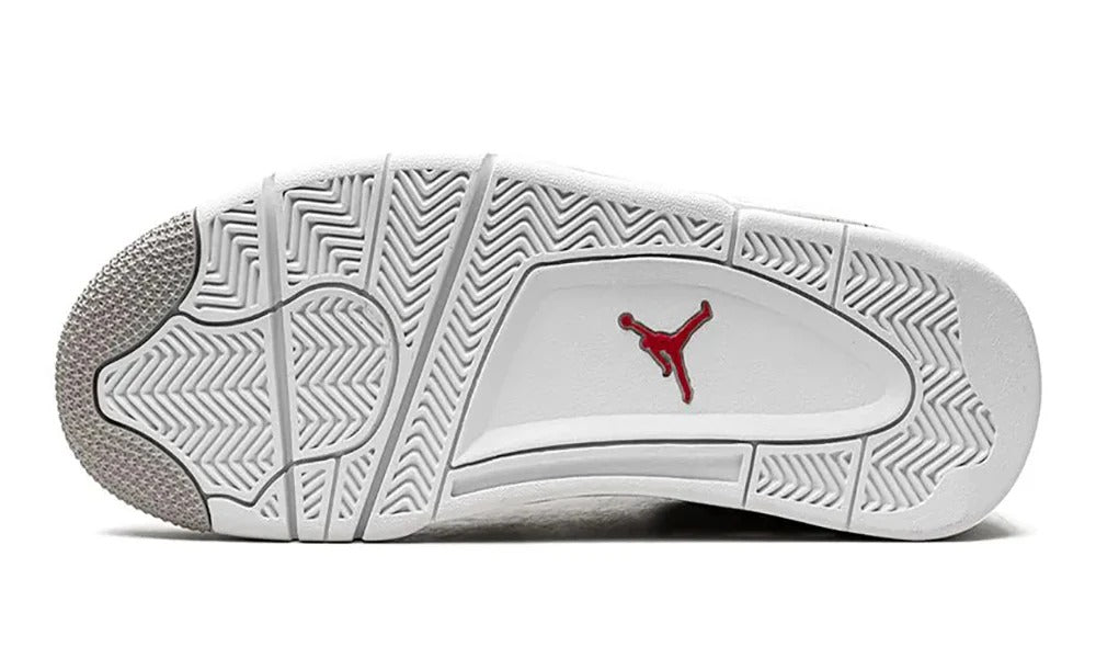 Nike Air Jordan 4 Retro White Oreo Premium Leather Basketball Sneakers