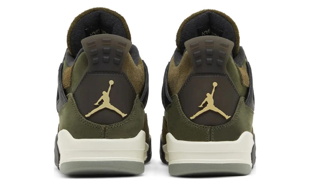 Air Jordan 4 Retro SE Craft Olive Green Suede Sneakers