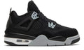Nike Air Jordan 4 Retro Black Canvas Premium Basketball Sneakers