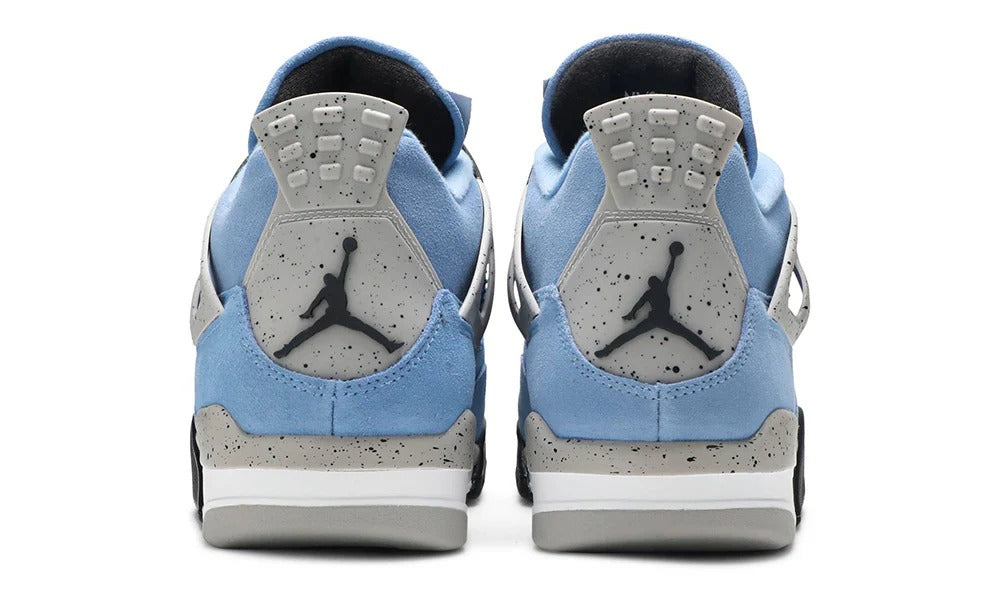 Nike Air Jordan 4 Retro University Blue Suede Basketball Sneakers