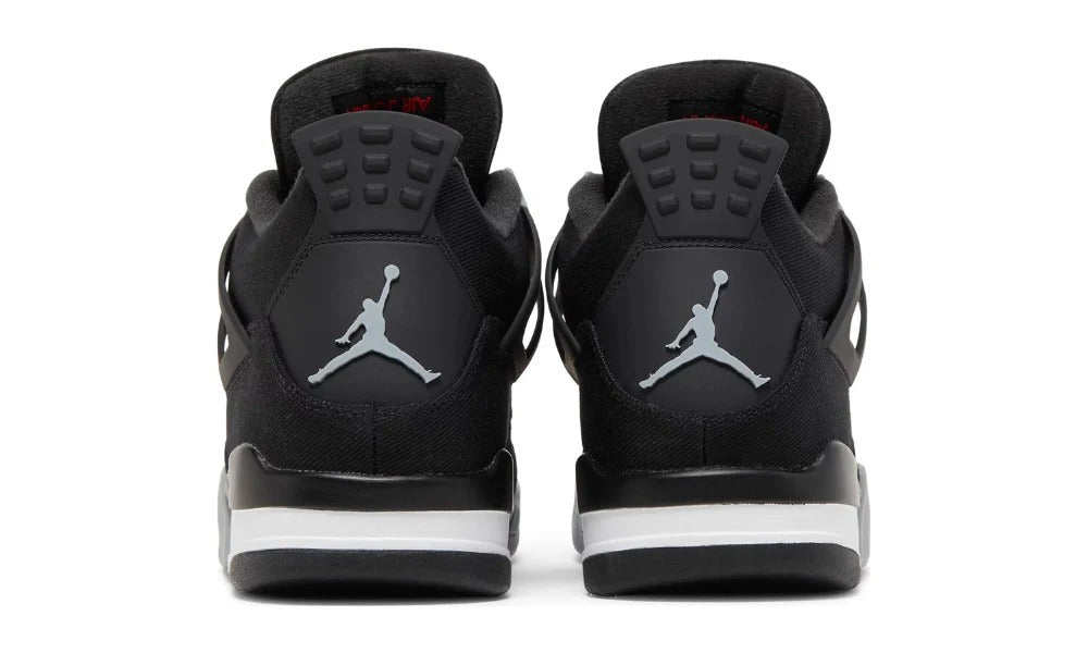 Nike Air Jordan 4 Retro Black Canvas Premium Basketball Sneakers