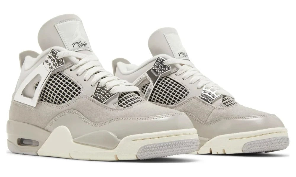 Nike Air Jordan 4 Retro Frozen Moments Metallic Silver Sneakers