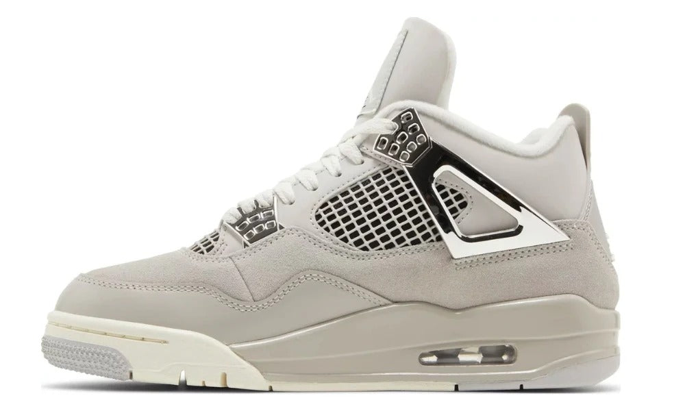 Nike Air Jordan 4 Retro Frozen Moments Metallic Silver Sneakers