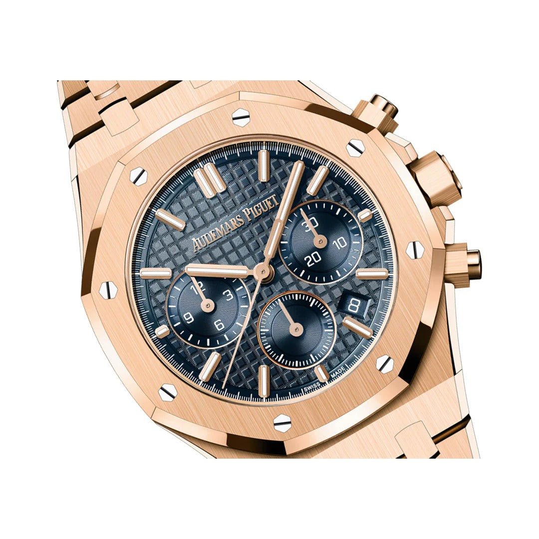 Audemars Piguet Royal Oak Rose Gold Blue Dial Luxury Watch