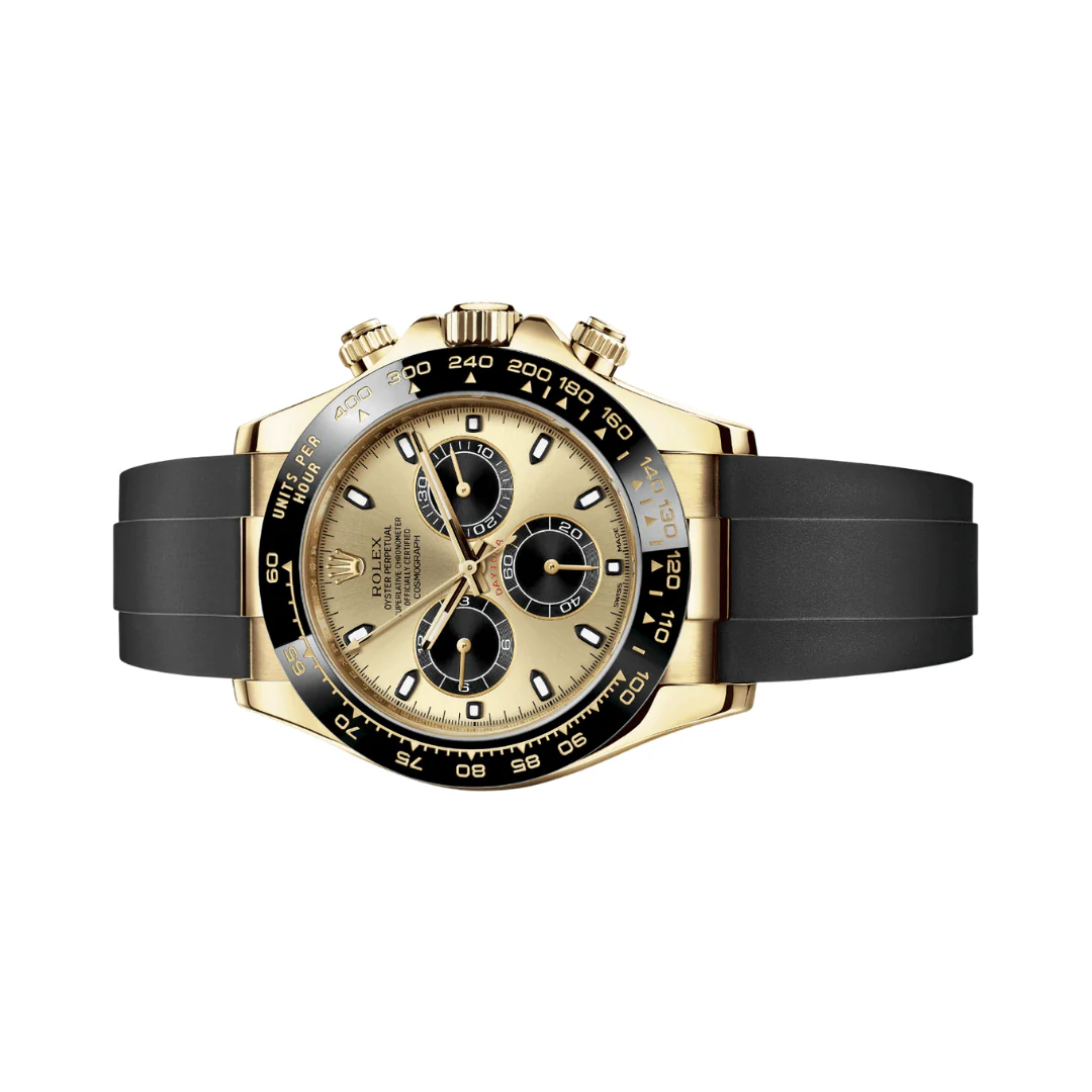 Rolex Daytona 116518LN Gold Champagne Black Dial Men's Luxury Watch