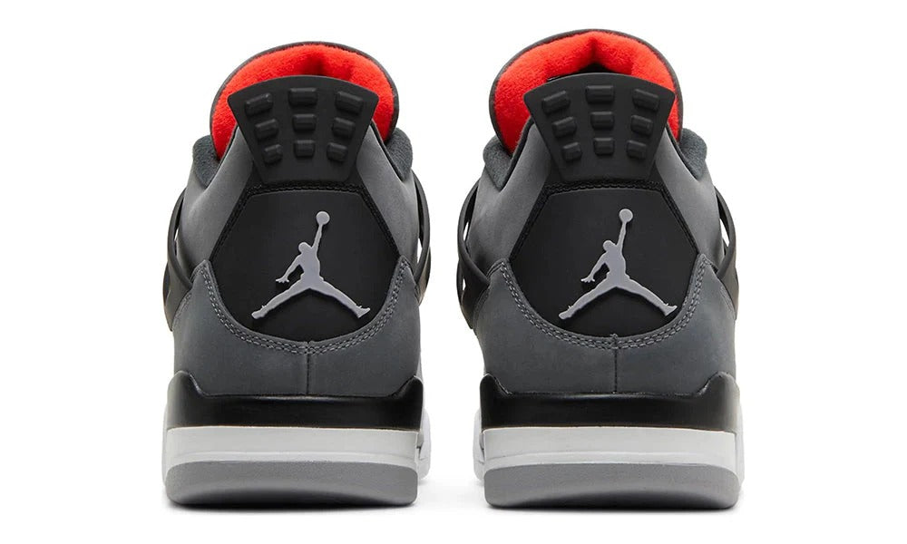 Nike Air Jordan 4 Retro Infrared Charcoal Grey Basketball Sneakers