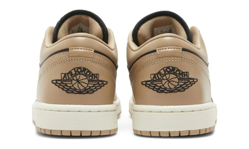 Air Jordan 1 Low Desert Black Two-Tone Leather Sneakers