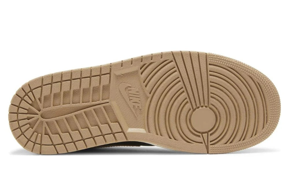 Air Jordan 1 Low Desert Black Two-Tone Leather Sneakers