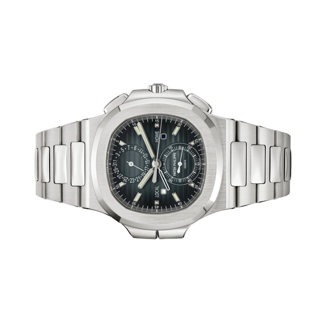 Patek Philippe Nautilus Style Watch with Sunburst Blue Dial