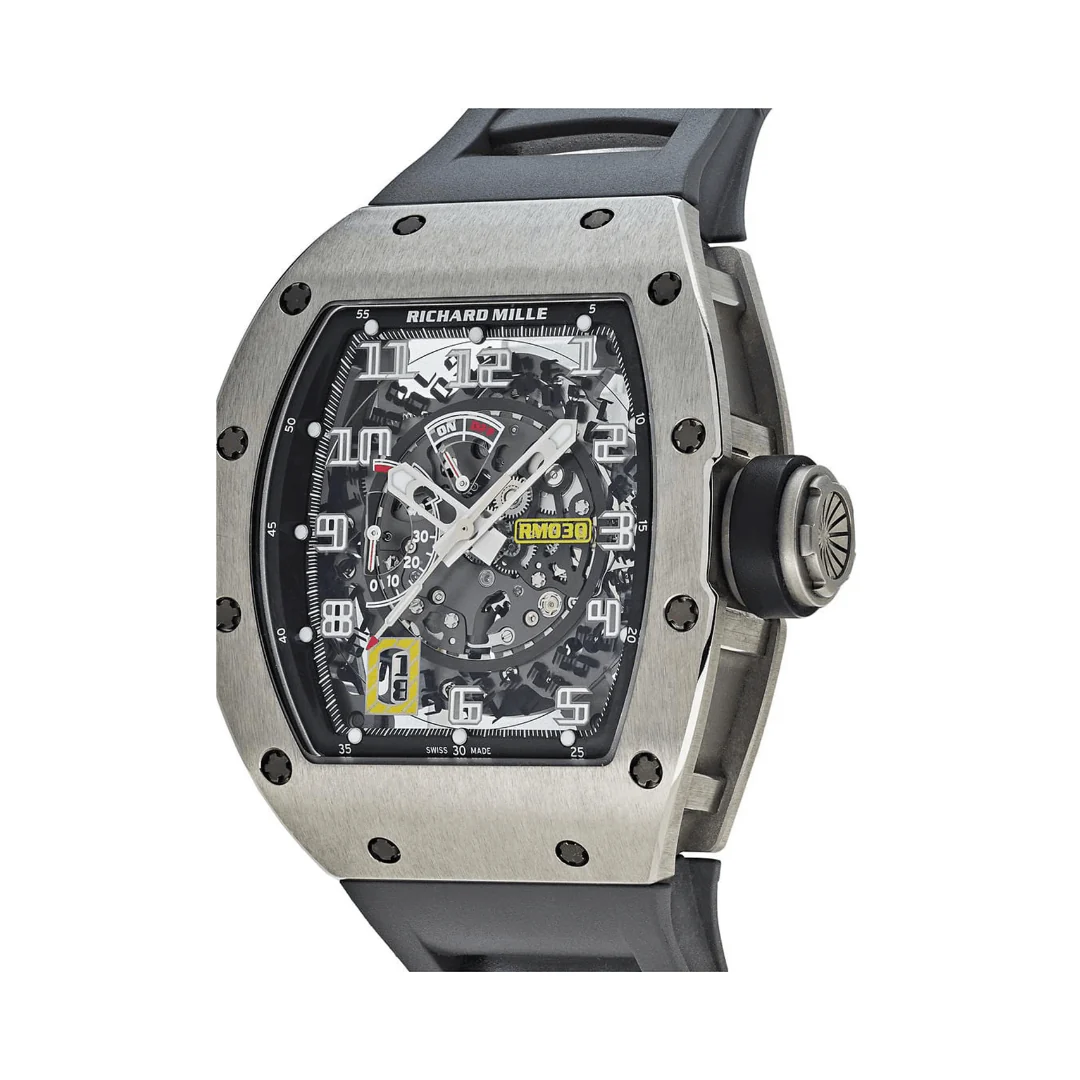 Richard Mille RM030 White Gold Tone Men's Luxury Style Watch