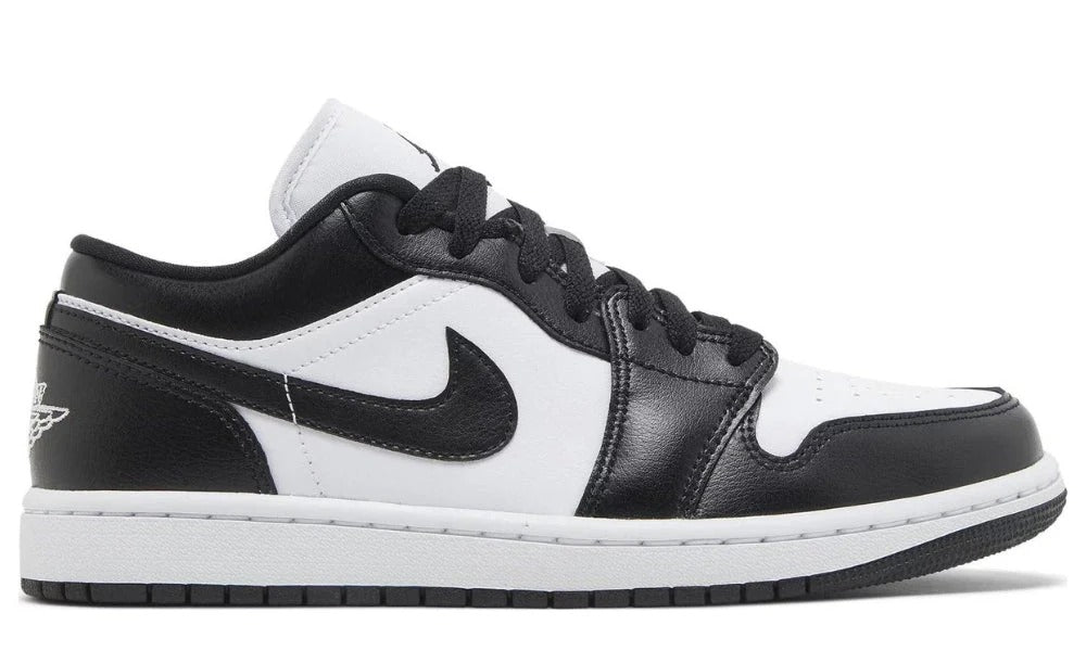 Air Jordan 1 Low Panda Black White Leather Women's Sneakers