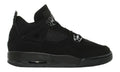 Nike Air Jordan 4 Retro Black Cat Monochromatic Suede Sneakers