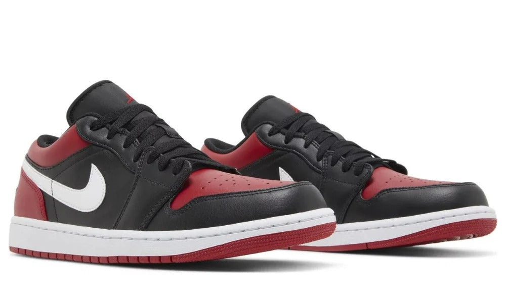 Nike Air Jordan 1 Low Alternate Bred Toe Red Black Sneakers